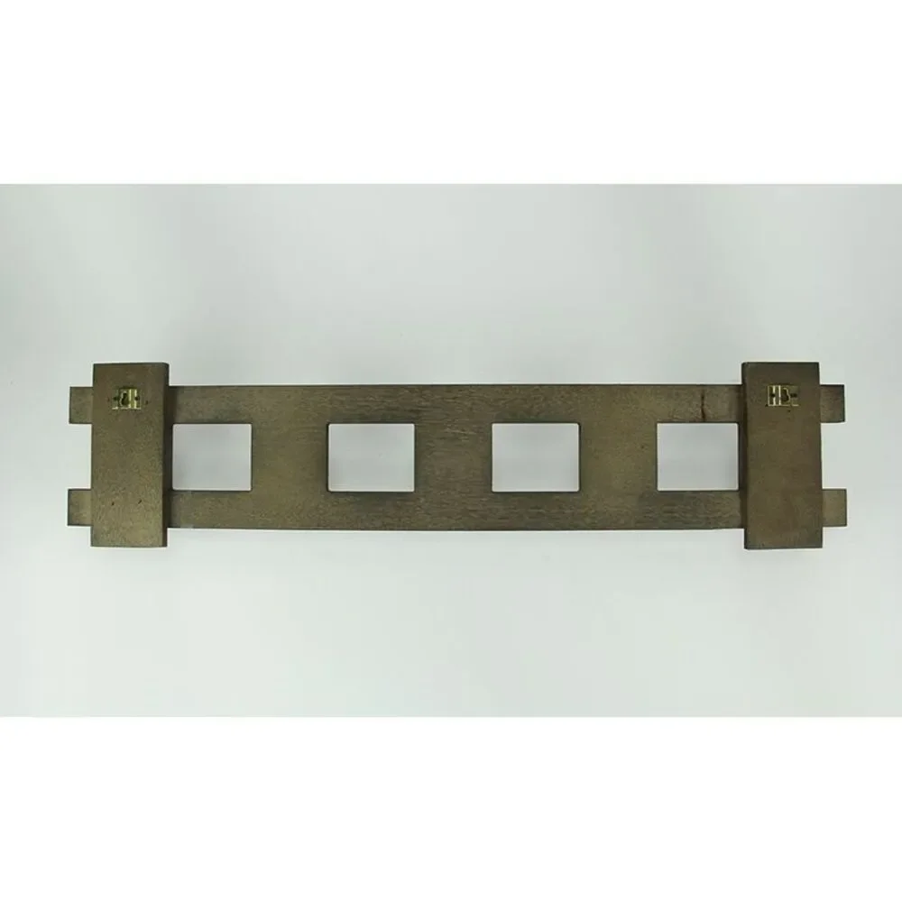 Rustic Contemporary Cutout Wood Hat Hook Wood Wall Hanging